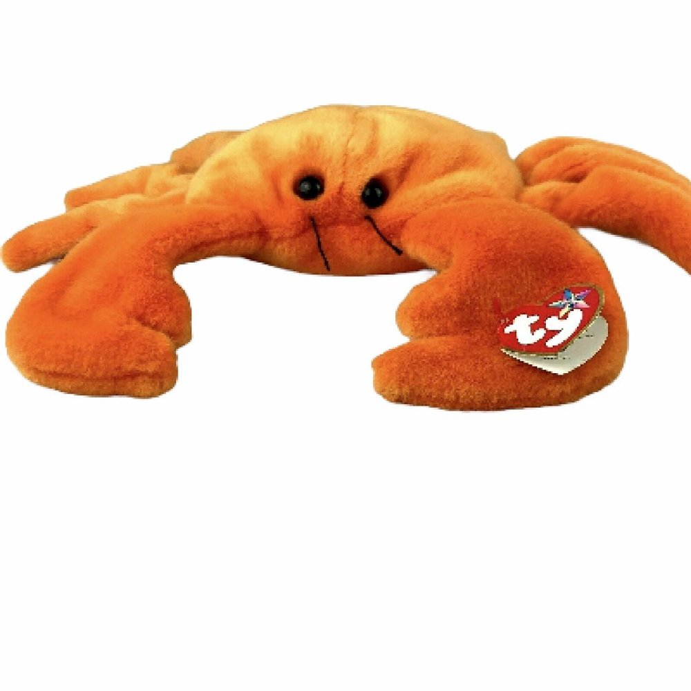 TY Beanie Baby Orange Crab with Tag "Digger."  12